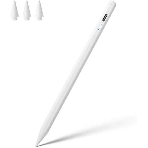 Stylus Pen for iPad A16 11th 10th 9th 8th 7th 6th Generation, iPad Pro 12.9 11 13 inch M4, iPad Air M3 M2 5th 4th 3rd Gen, iPad Mini A17 Pro 7 6 5, for Apple Pencil Pro 1st 2nd Gen Alternative (White)