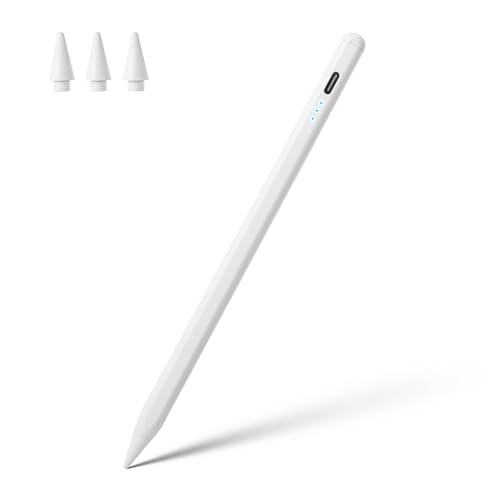 Stylus Pen for iPad A16 11th 10th 9th 8th 7th 6th Generation, iPad Pro 12.9 11 13 inch M4, iPad Air M3 M2 5th 4th 3rd Gen, iPad Mini A17 Pro 7 6 5, for Apple Pencil Pro 1st 2nd Gen Alternative (White) by Waiktyne - Used condition - US$9.54