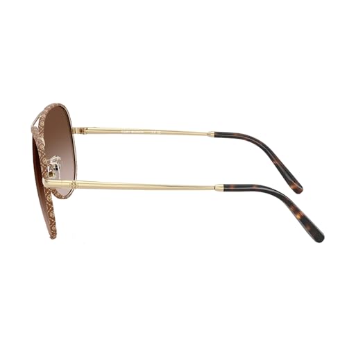 Tory Burch TY 6114 336013 Light Gold Metal Pilot Sunglasses Brown Gradient Lens3