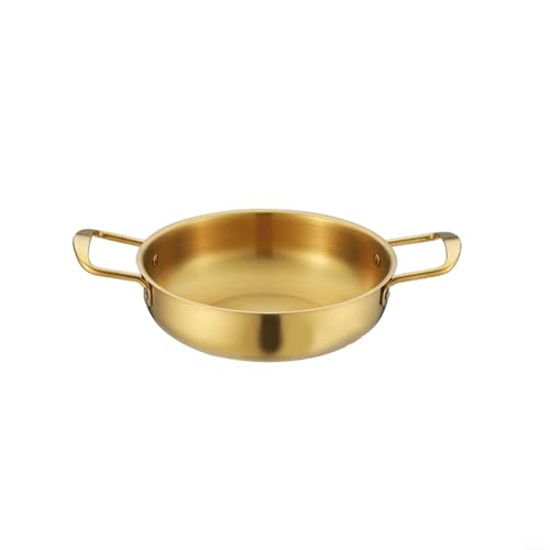 Olla multiusos de acero inoxidable para fideos ramen con asas antiquemaduras para cocinar en casa (20 cm)