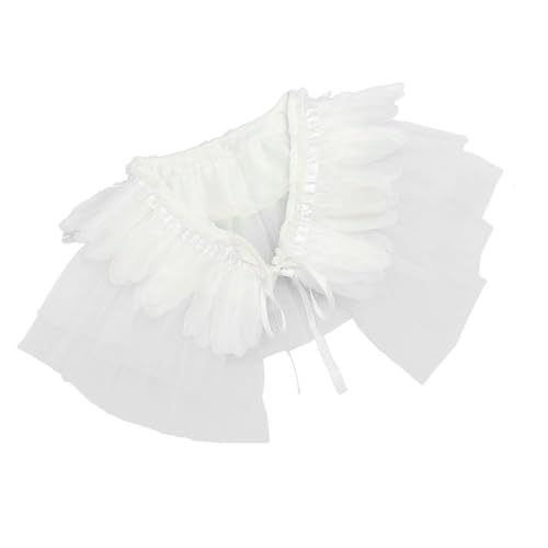 Châle multicouche en dentelle à plumes pour accessoires de costume de cosplay et fête