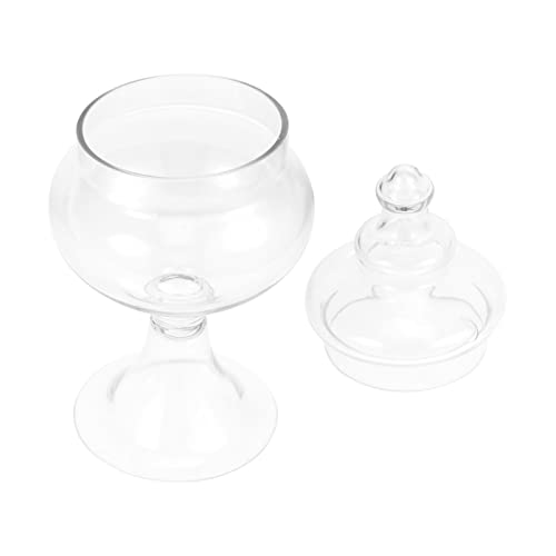 YARNOW Apothecary Jars with Lids Wedding Candy Jar Decorative Clear Glass Storage Jar Crystal Canister Candy Buffet Containers for Home Party Hotel