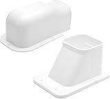 ZMDMAH Conector de pared, cubierta protectora de ranura de tubo, cubierta decorativa de PVC para paso de pared, aire acondicionado, conexión de pared de aire acondicionado, kit de cubierta decorativa