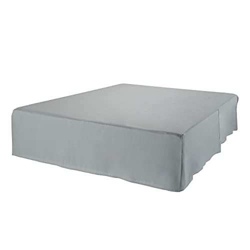 Image of Amazon Basics Lightweight Pleated Bed Skirt, Machine Washable, Wrinkle and Fade Resistant, Full, Dark Grey