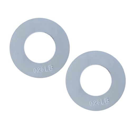 rockible 2x Fractional Weight Plates Small Change Plates Dumbell Weights for Fitness Studios Professional Multipurpose Easy to Carry, white 0.25LB