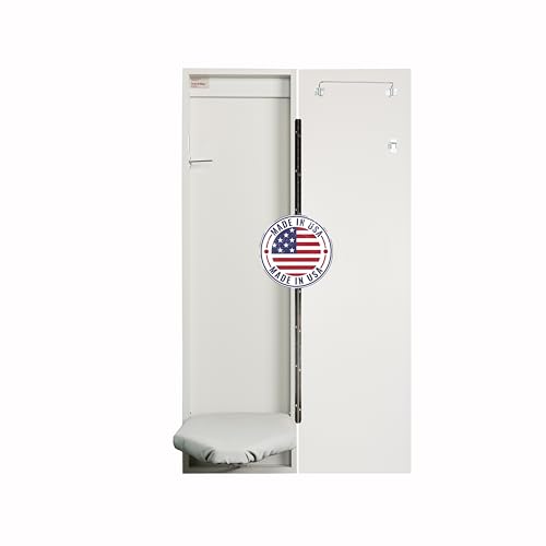 Iron A Way IAW-42 Economy Surface or Flush Mount Ironing Center, Flat White Door