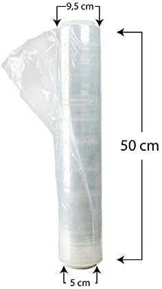 Pellicola 6 rotoli Pellicola Film estensibile manuale trasparente spessore 23 my, 2,2 Kg, altezza 500 mm