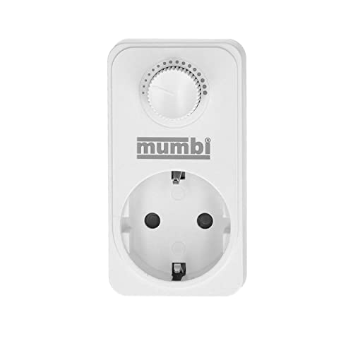 mumbi 10215 socket dimmer, blanc, prise de type f