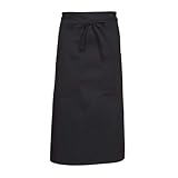 FAME F54 Two Pocket Full Length Bistro Apron - Black / 32″ Length X 28″ Width (WFA79051BK)