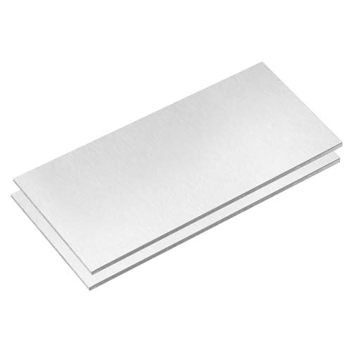 uxcell 6061 �A���~�V�[�g 2�� 150mm x 75mm �����`�A���~�j�E���v���[�g ����3mm �t���b�g���^���X�g�b�N �ی�t�B�����t��