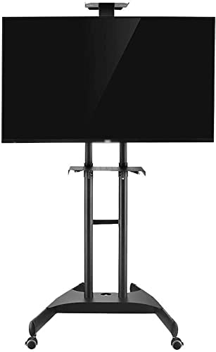 Soporte móvil de suelo para TV 32-65 pulgadas con estantes miniatura 1