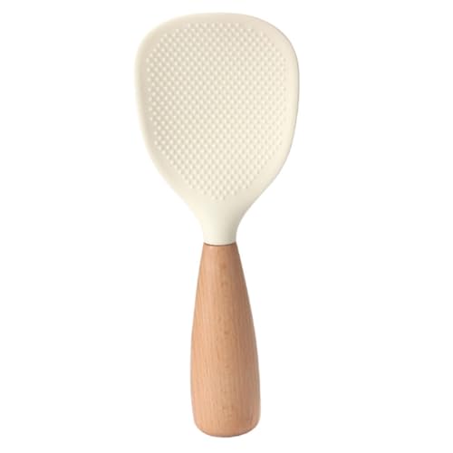 COLLBATH Rice Spoon Food Scoop Kitchen Rice Scoop Table Spoon Rice Spatula Non Stick Scoop Multipurpose Scoop Nonstick Rice Paddle Scoop for Kitchen Silicone Scoop White