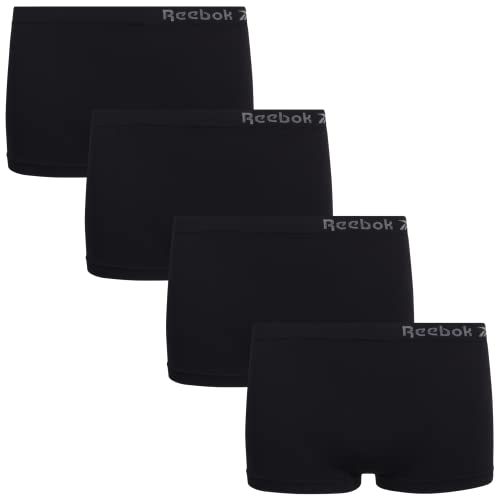 Reebok Girls? Underwear ? Seamless Boyshort Panties (4 Pack), Size Medium, P17-BLK/BLK/BLK/BLK