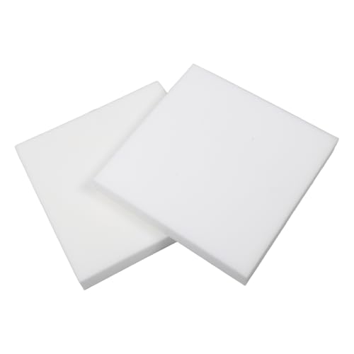 Veemoon Espuma de Tapicería de Alta Densidad 40x40x3 Cm, Relleno para Cojines de Sofá, Soporte Adaptable y Recortable, 2 Piezas para Asiento y Almohadilla de Reemplazo, Uso en