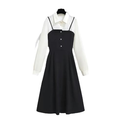 Robe trapèze élégante en patchwork blanc pour femme exigeante - 2