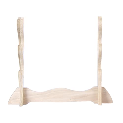 GRIRIW Desktop Stand Elegant Wood Display Rack for Swords Collection Versatile Storage Holder for for Living Rooms Bedrooms Game Rooms
