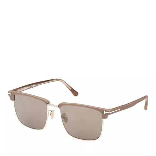 Image of Tom Ford Sunglasses FT 0997 -H Hudson- 02 52L Shiny Pale Gold, t Logo /Roviex