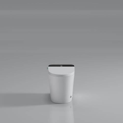 Smart Toilet, Bidet Toilet, Inodoro Inteligente con Tapa Automática, Asiento Bidet Integrado, Sensor de Pie para Descarga, Asiento Calefactable, Agua Tibia, Secador, Luz Nocturna y Pantalla LED, Blanco miniatura 4