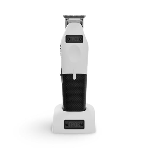 TPOB Play Barber Hair Clippers for Men 7500 RPM with Rubber Green/Black/Pink Grips (White Trimmer)