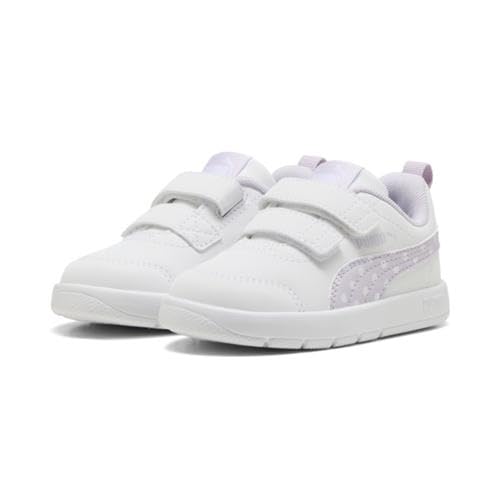 PUMA Baby Girls COURTFLEX V3 Dotty V INF Sneaker, White-Lilac Frost, 4 UK Child
