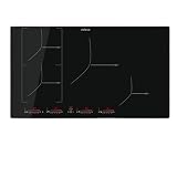 Edesa Placa EIM-8430 R con borde redondeado Panel de control tipo Multi Slider Touch Selector de potencia individual por foco, con 9 niveles y Booster Selector de temporizador Ancho 85 cm Color Negro