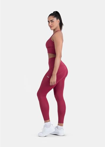 Image of STRCH Nylon High Waist No-Roll Leggings for Women- Secure fit, Leggings for Gym, Yoga, Running, Super Stretch, Sweat-Wicking, Lightweight, Breathable, Wrinkle Free, No-roll Waist Band.