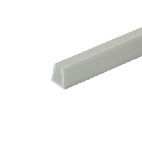 Image of Outwater Plastics White 1 /4'' Styrene Plastic U-Channel /C-Channel 36 Inch Lengths (Pack of 4)