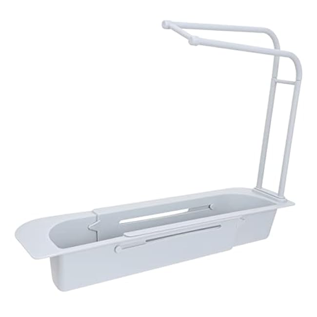 TIDTALEO 1pc Drain Extensible Shelf Over The Faucet Sponge Holder Kitchen Supplies Kitchen Towel Sponge Holder Clothes Hanging Rack Stand Empty Honey Bottle Tray Sink Soap Holder