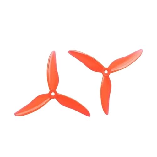 Hélice tripale 5.1 pouces 51499 rouge compatible avec moteurs UAV 2205 2306