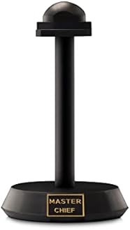 Halo HLW0173 Master Chief Deluxe Helmet with Stand-LED Lights on Each Side-Battle Damaged Paint-One Size Fits Most-Build Universe, Multi