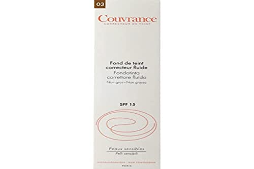 Avène Couvrance Maquillaje Fluido Color Arena, 30 ml, Negro