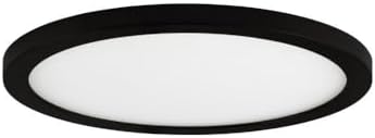 Maxim Wafer - 20W 1 LED Round Flush Mount-0.5 Inches Tall and 9 Inches Wide-Black Finish