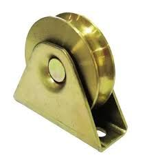 gk mart 3" inch (7.5 cm) outer diameter x 1" inch (2.5 cm) width x U groove type Mild Steel Sliding Gate Roller Wheel with wide holed Bracket - 1 No-picture-34