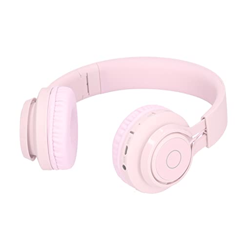 Auriculares Bluetooth para niños plegables diadema ajustable rosa ABS 4