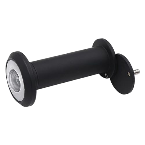 predolo Mirilla de puerta, mirilla de 220 grados con cubierta de privacidad para puerta de entrada, puertas de fibra de vidrio, puertas de metal, 45 a 75 mm negro