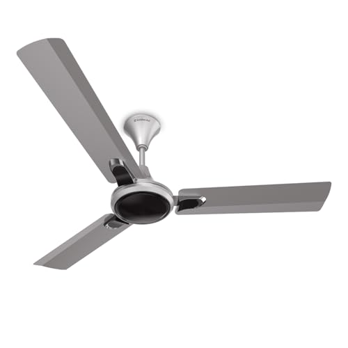 Image of Goldmedal Senora 1200 mm BEE Certified Star Rated Decorative Ceiling Fan | Anti Dust| High Air Delivery| High RPM | 2 years Warranty (Grey Goose)