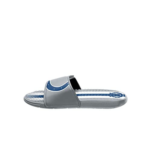 Image of FOCO mens NFL Team Stripe Logo Athletic Sport Shower Flip Flop Sandals Gel Slides