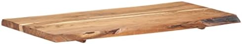 7. Bild von vidaXL Massivholz Tischplatte Baumkante Massivholzplatte Akazie 118x(50-60) x3,8cm 120 x 60 x 3.8 cm