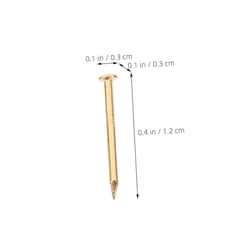 Clavos de muebles de cobre cabeza mini redonda 200 piezas para reparar muebles miniatura 2
