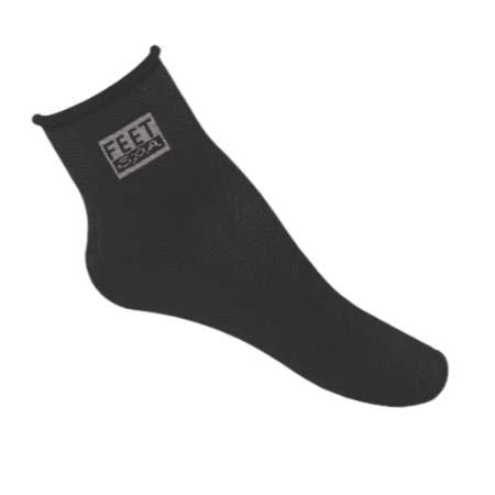Meia Esportiva Antibolhas Tradicional sem Punho Cor:Preto;Tamanho:35a39