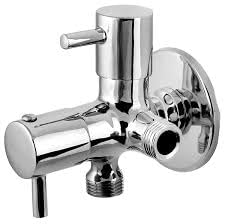 MDMINFY Brass 2-IN-1 Angle Valve With Wall Flange, Chrome Finish