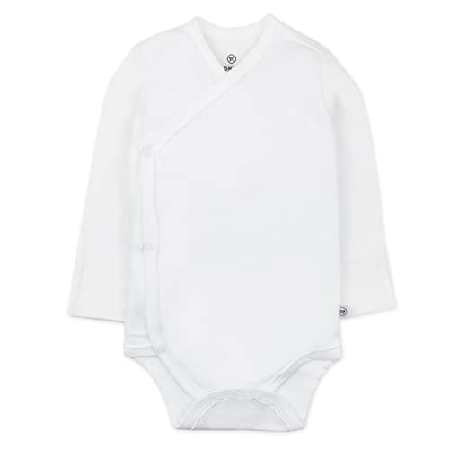 Image of HonestBaby Baby 3-Pack Organic Cotton Long Sleeve Side-snap Kimono Bodysuits