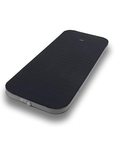 qeedo Cloudmat Single, Luftmatratze für 1 Person (200 x 77 x 7,5 cm) selbstaufblasend, bis 120kg belastbar, Verstellbarer Härtgrad (PU-Schaum-Füllung), weiche Soft Touch Oberfläche