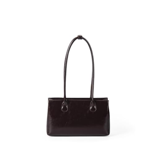 Sac à main tendance en cuir PU marron café pour femme - Grand sac cabas élégant