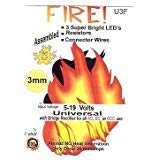 Lights4Models U3F Simulated Fire 3mm LED Kit by Evan Designs