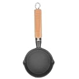 Toyvian Sartén Pequeña de Fundición de Hierro con Mango para Derretir Mantequilla Freír Huevos Diseño Portátil y Resistente Distribución Uniforme del Calor para Cocina Diaria