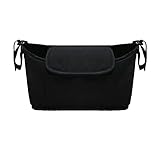 NVOQILIN Wasserdichter Windelhalter mit mehreren Fächern, Schwarz , 30cm×17cm