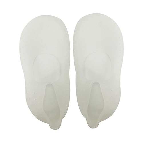 Ipetboom Anti-Cracking Silicone Socks Boat Socks for Feet Gel Moisturizing Toeless Comfort Fit Size l