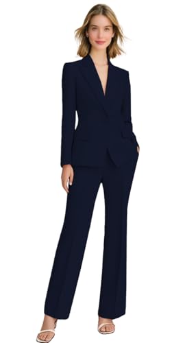 Pantalon de travail chic et décontracté bleu marine XL