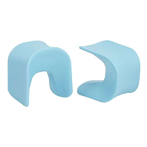 Image of ECR4Kids Wave Seat Perch Stool, 14in - 15.1in Seat Height, Flexible Seating, Blue, 2-Pack